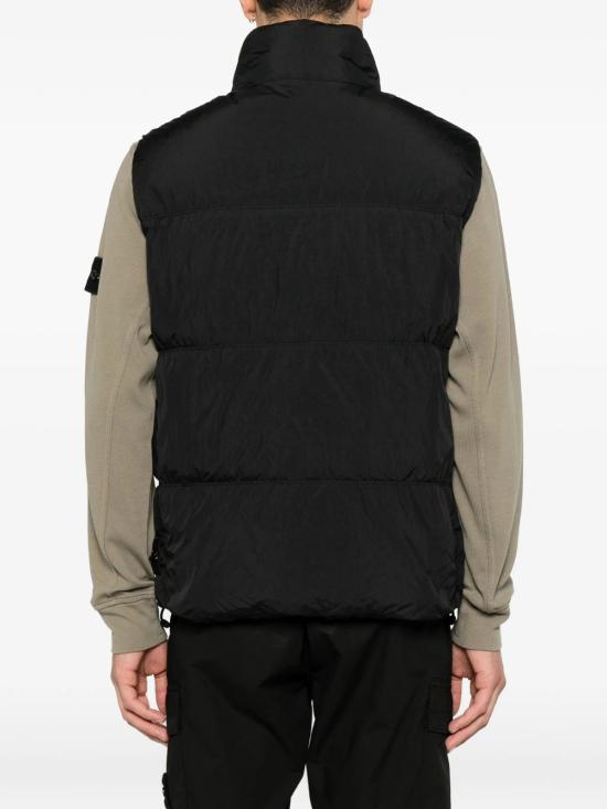 26FW 스톤 아일랜드 퀼팅 로고 패치 패딩 베스트 L2S15G100010S0A23V0029 BLACK - STONE ISLAND