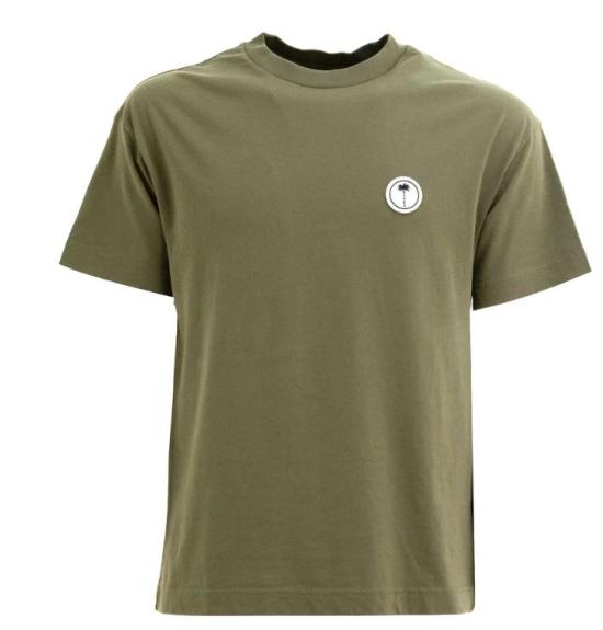 26FW 팜앤젤스 반팔 티셔츠 PAMAA001JR0025403 OLIVE GREEN