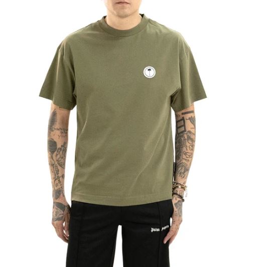26FW 팜앤젤스 반팔 티셔츠 PAMAA001JR0025403 OLIVE GREEN - PALM ANGELS