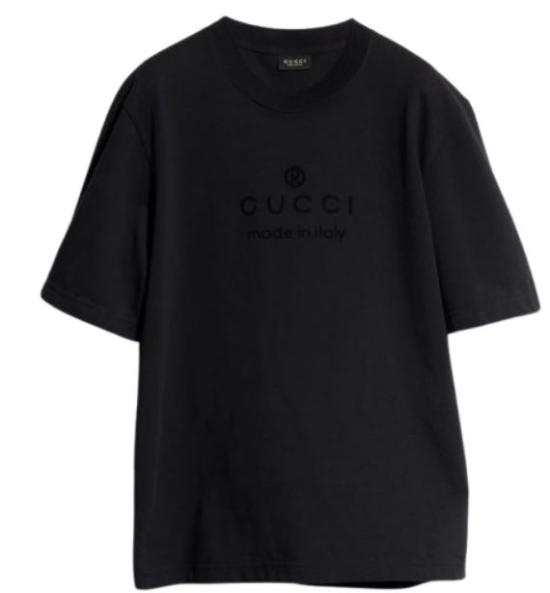 26FW 구찌 프린트 코튼 저지 반팔 티셔츠 864625XJH5V1152 BLACK