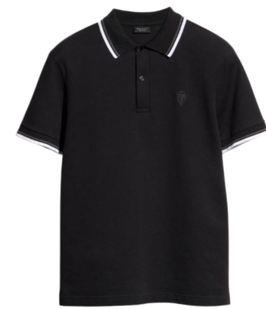 26FW 구찌 자수 코튼 피케 폴로 셔츠 자수 코튼 피케 폴로 셔츠 872471XJHX61000 BLACK