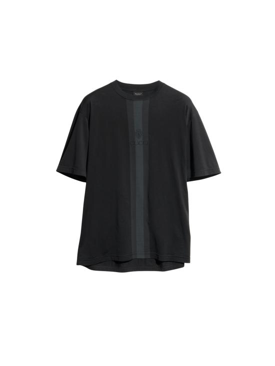 26FW 구찌 웹 코튼 반소매 티셔츠 A0095JXJH5X1152 BLACK