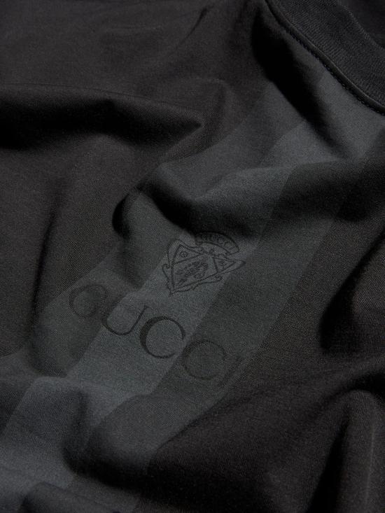26FW 구찌 웹 코튼 반소매 티셔츠 A0095JXJH5X1152 BLACK - GUCCI