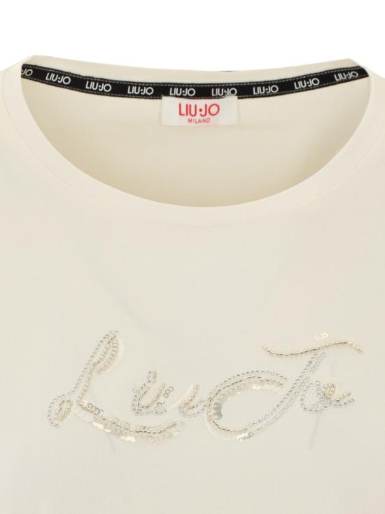 26FW 리우조 반팔 티셔츠 TF6245JS003L9291 Off white - LIU JO