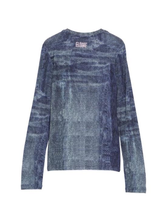 26FW 리우조 반팔 티셔츠 UF6515J1624L9680 Denim blue - LIU JO