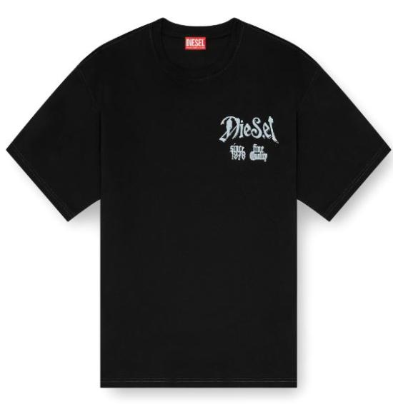 26FW 디젤 반팔 티셔츠 A222440QIAM9XX Black