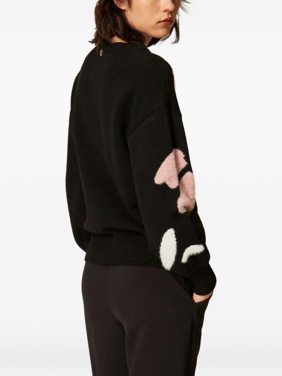 26FW 트윈셋 스웨터 262AT3021S2227614117 INTARSIO FIORE NERO CILIEGIA - TWINSET