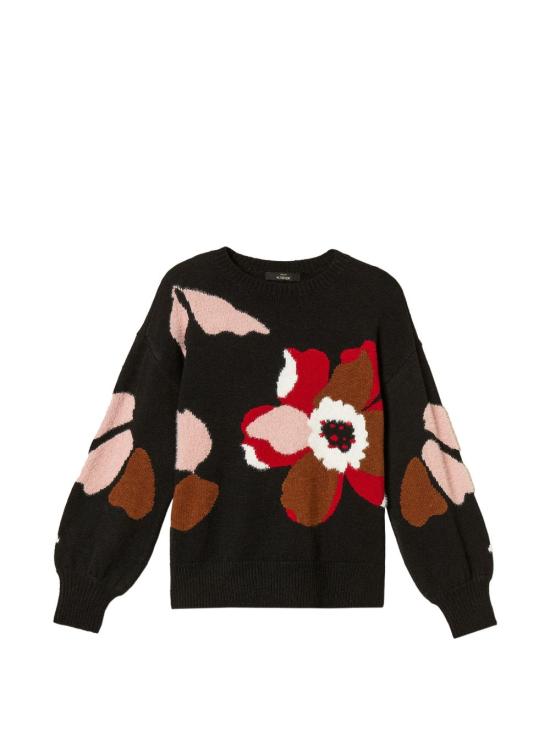 26FW 트윈셋 스웨터 262AT3021S2227614117 INTARSIO FIORE NERO CILIEGIA