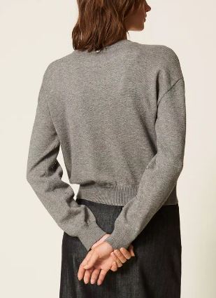26FW 트윈셋 스웨터 262AP3181S2187312838 GRIGIO MEDIO MELANGE - TWINSET