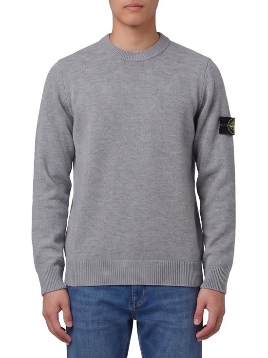 26FW 스톤 아일랜드 램스울 립드 트림 레귤러 핏 크루넥 점퍼 L2S155100072S00A3V0M60 GREY MELANGE