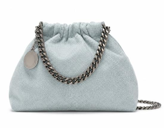 26FW 스텔라 맥카트니 팔라벨라 드로스트링 숄더백 7B0144W91324449 ICE BLUE