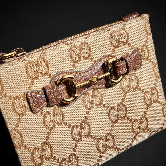 26FW 구찌 홀스빗 스몰 지갑 A006YXFAGH89651 VINT SAND DK BROWN - GUCCI
