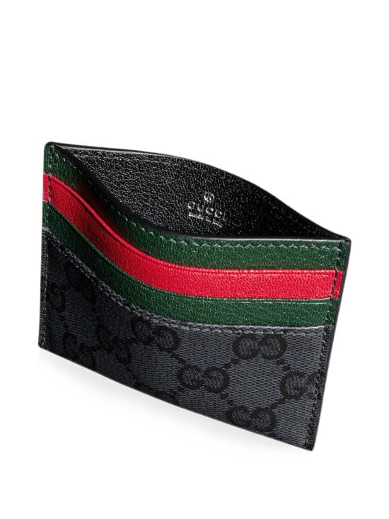26FW 구찌 GG 캔버스 웹 카드 슬롯 카드 케이스 A0071BFAGI81081 BALCK - GUCCI