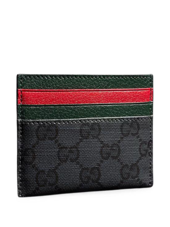 26FW 구찌 GG 캔버스 웹 카드 슬롯 카드 케이스 A0071BFAGI81081 BALCK - GUCCI