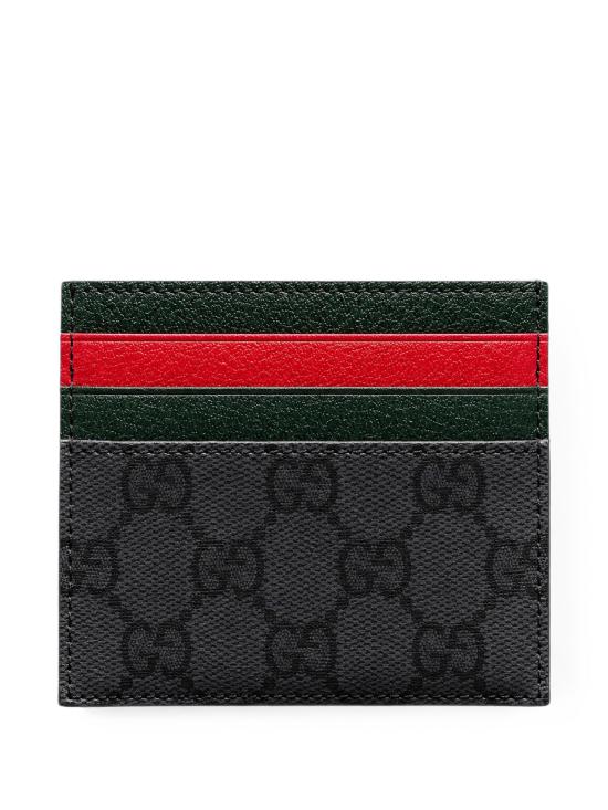 26FW 구찌 GG 캔버스 웹 카드 슬롯 카드 케이스 A0071BFAGI81081 BALCK