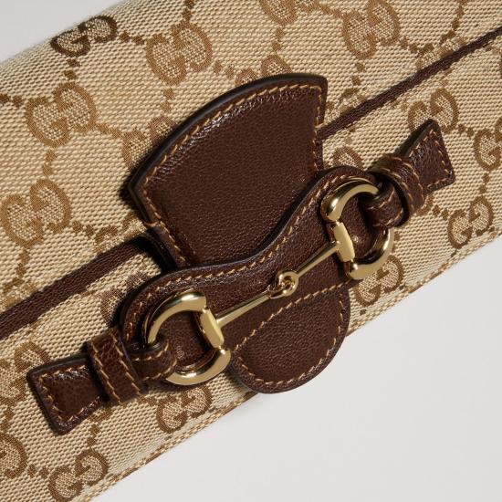 26FW 구찌 GG 마몽 카드 케이스 지갑 A006YUFAGH89651 VINT SAND DK BROWN - GUCCI
