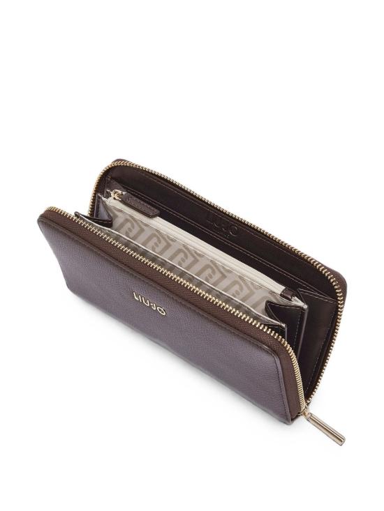 26FW 리우조 가죽소품 AF6170E1019ZIPAROUNDX0782 Dark brown - LIU JO