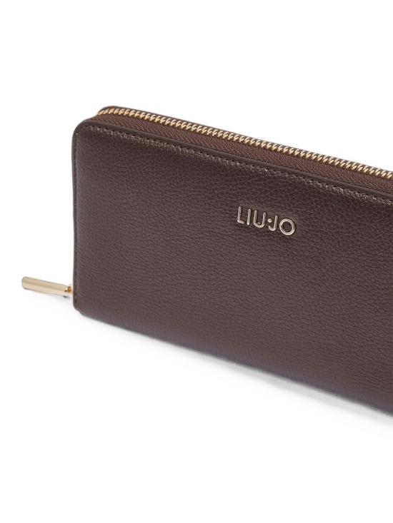 26FW 리우조 가죽소품 AF6170E1019ZIPAROUNDX0782 Dark brown - LIU JO