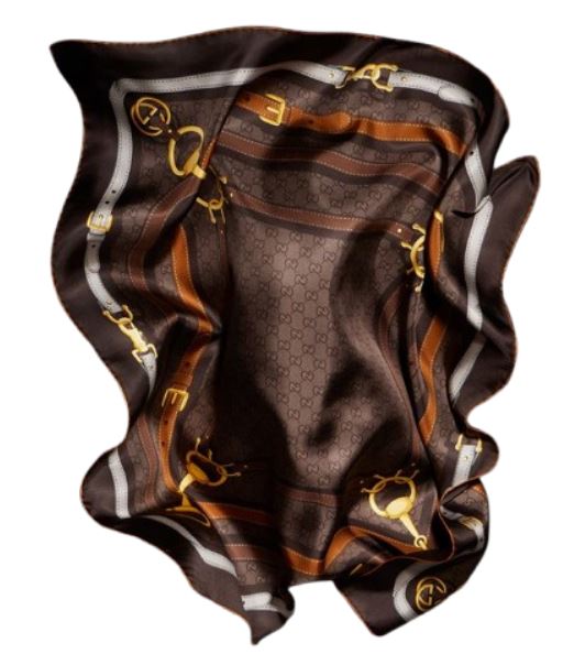 26FW 구찌 GG 자카드 울 실크 스카프 머플러 A007EA3G0012100 DARK BROWN
