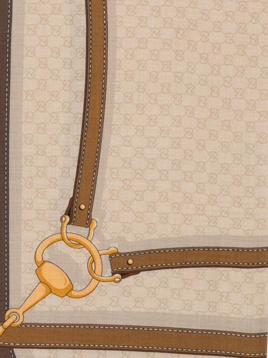 26FW 구찌 프린트 GG 실크 트윌 자카드 숄 A007EB3GARI9700 BEIGE - GUCCI