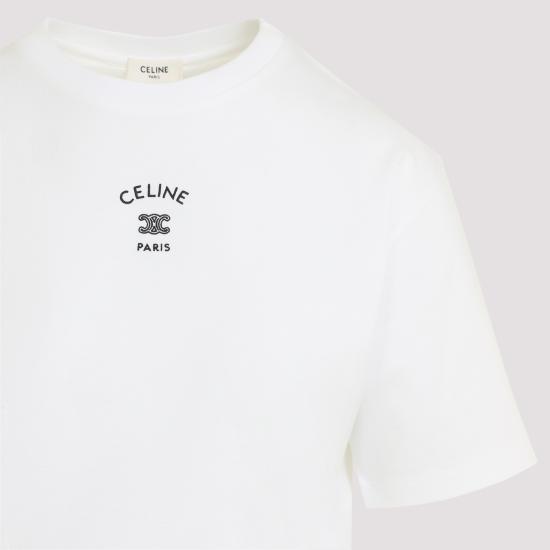 26FW 셀린느 반팔 티셔츠 RX0LJ1242 01OB WHITE - CELINE