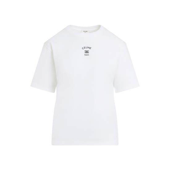 26FW 셀린느 반팔 티셔츠 RX0LJ1242 01OB WHITE