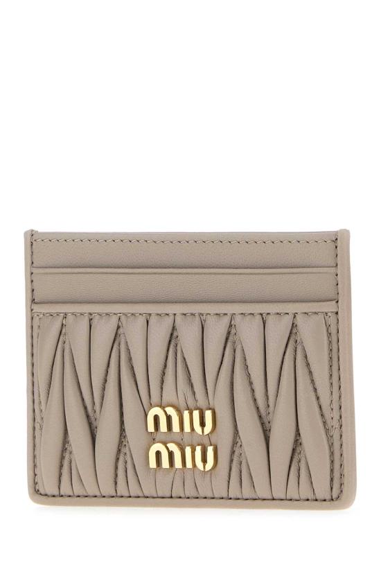 26FW 미우미우 마테라쎄 카드 나파레더 카드홀더 5MC076AFPP F0D32 Grey - MIU MIU