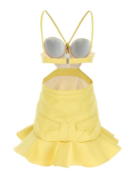 26SS 파코라반 숏 원피스 26EJRO327VI0614P736 YELLOW - PACO RABANNE