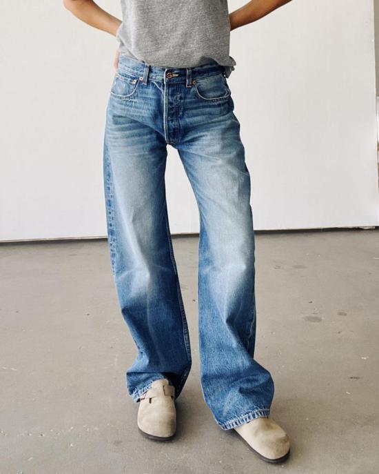  헤이갱 데님 팬츠 안녕하세요 여러분, 얼 워시 컬러의 와이드 슬라우치 진입니다!
