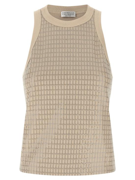  브루넬로 쿠치넬리 민소매 티셔츠 LDM0T18HK500C8539 BEIGE