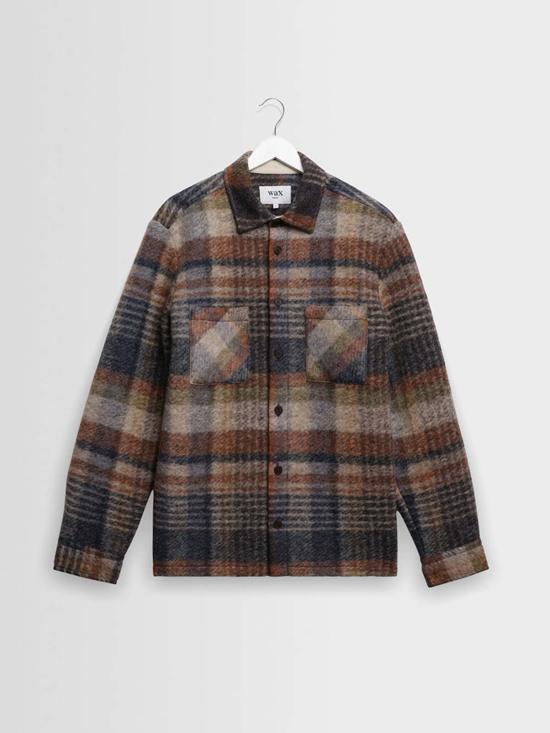  왁스 런던 자켓 화이팅 아리 울 블렌드 오버셔츠 - WAX LONDON