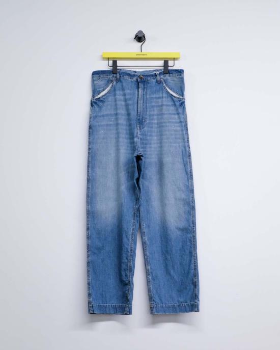  마르지엘라 데님 팬츠 메종  코튼 와이드 레그 진 - MAISON MARGIELA