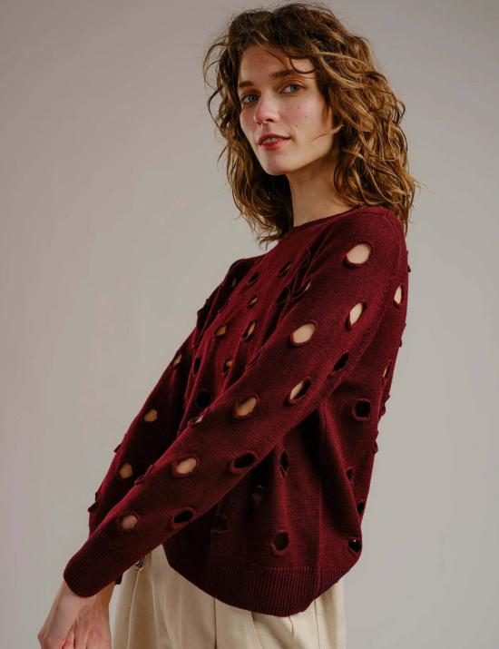  디겐 스웨터 데겐 바인드 오프 크루 나이트셰이드