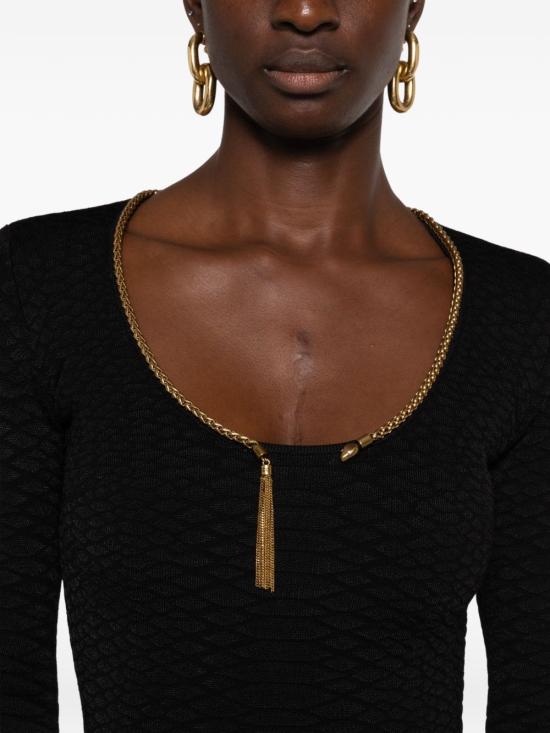 26FW 엘리자베타프랜치 미디 원피스 AM30S67E2 110 NERO - ELISABETTA FRANCHI