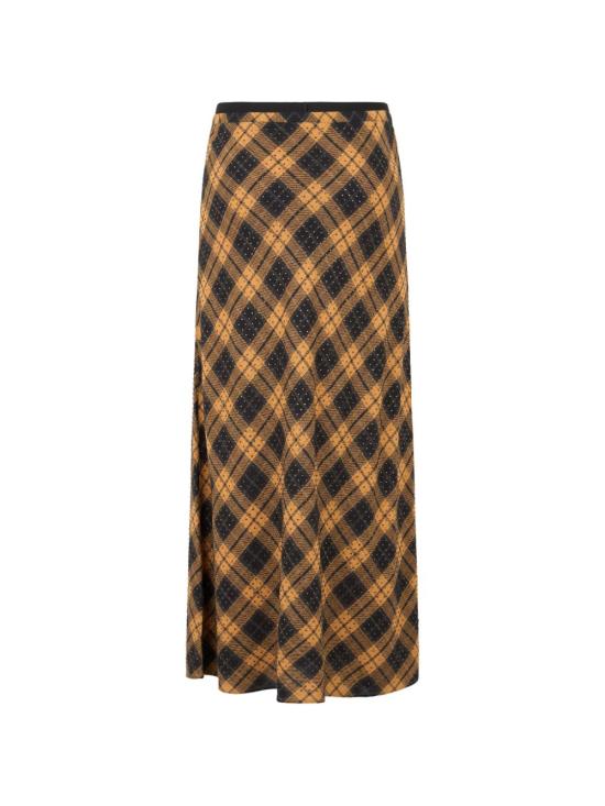 26FW 핑코 미디 스커트 107343 A3FACZ3 CAMEL BLACK - PINKO