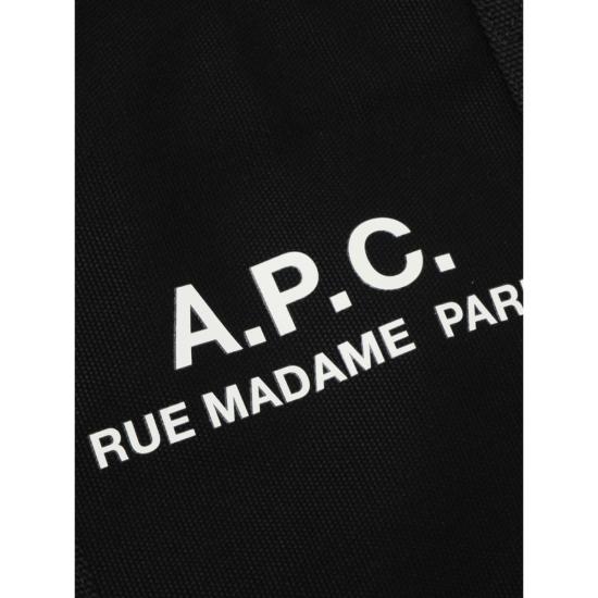  아페쎄 벨트백 A.P.C. 코튼 로고 프린트 힙색 블랙 - A.P.C.