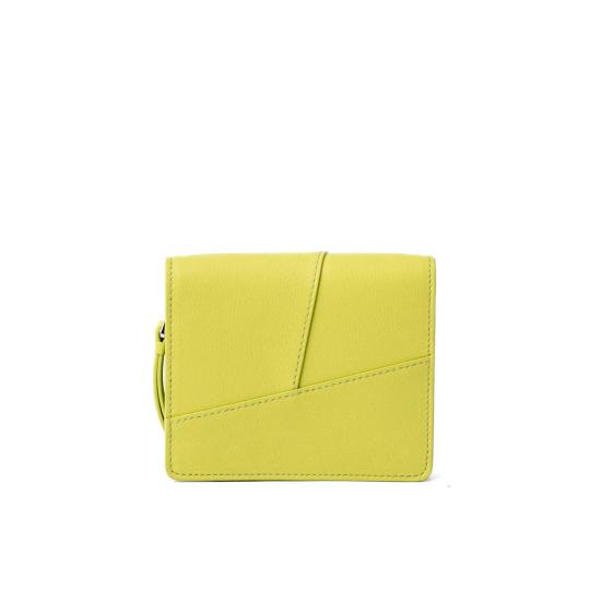  로에베 지갑 퍼즐 엣지 컴팩트 지퍼  아니스 그린 - LOEWE