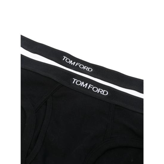  톰포드 언더웨어 톰 포드 로고 허리밴드 코튼 슬립온  (화이트/블랙) - TOMFORD