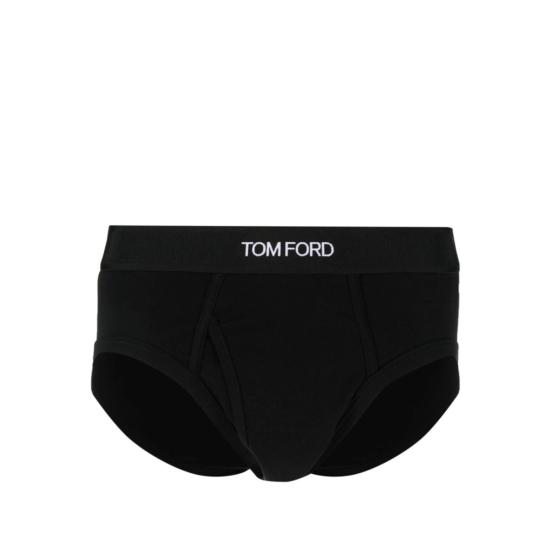 톰포드 언더웨어 톰 포드 로고 허리밴드 코튼 슬립온  (화이트/블랙) - TOMFORD