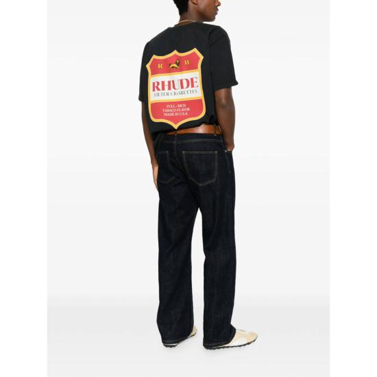  루드 탑 티셔츠 블랙 - RHUDE