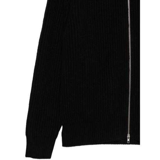 MM6 메종마르지엘라 가디건 Mm6 메종 마르지엘라 골지 니트 하이넥 울  블랙 - MM6 MAISON MARGIELA