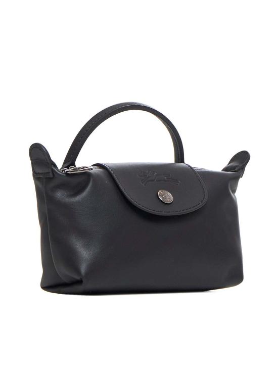  롱샴 가방 르 플리아쥬 엑스트라 카프 가죽 파우치 블랙 - LONGCHAMP