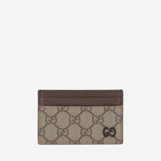  구찌 남성지갑 투톤 GG 카드 홀더 베이지 - GUCCI
