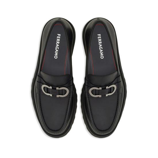  살바토레 페라가모 로퍼 페라가모 송아지 가죽 슬립온  블랙 - SALVATORE FERRAGAMO
