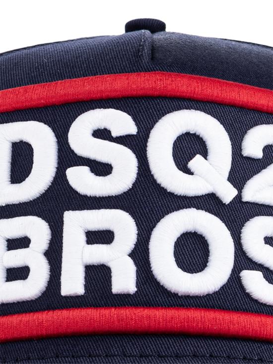  디스퀘어드2 모자 Dsquared2 Dsq2 Bros 로고 베이스볼 캡 블루 - DSQUARED2
