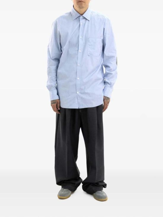  마르지엘라 긴팔 셔츠 메종  패치 포켓  블루 - MAISON MARGIELA