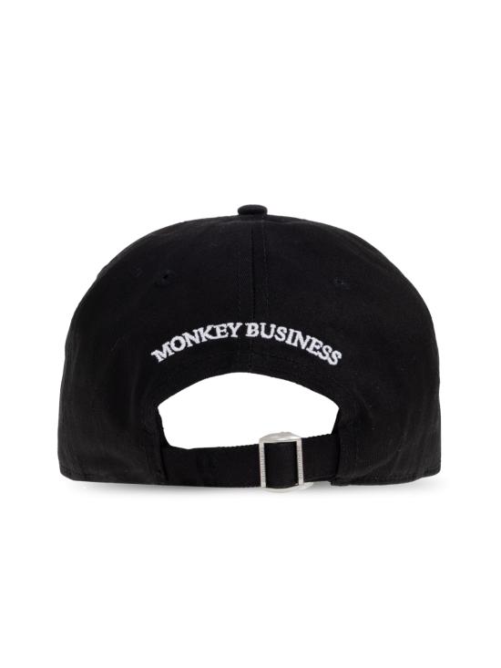  디스퀘어드2 모자 Dsquared2 Monkey Business 로고 베이스볼 캡 블랙