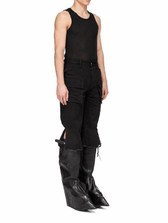 26FW 릭 오웬스 스트레이트 팬츠 RR02F4300HDK 09 BLACK - RICK OWENS