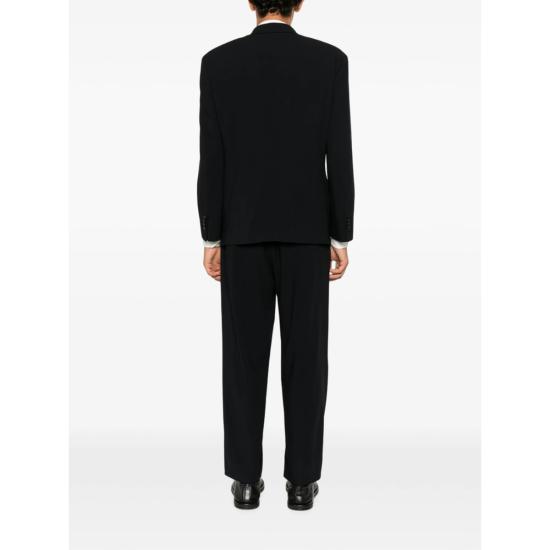 조르지오 아르마니 수트 자켓 버진 울 더블 브레스트 수트 블루 - GIORGIO ARMANI