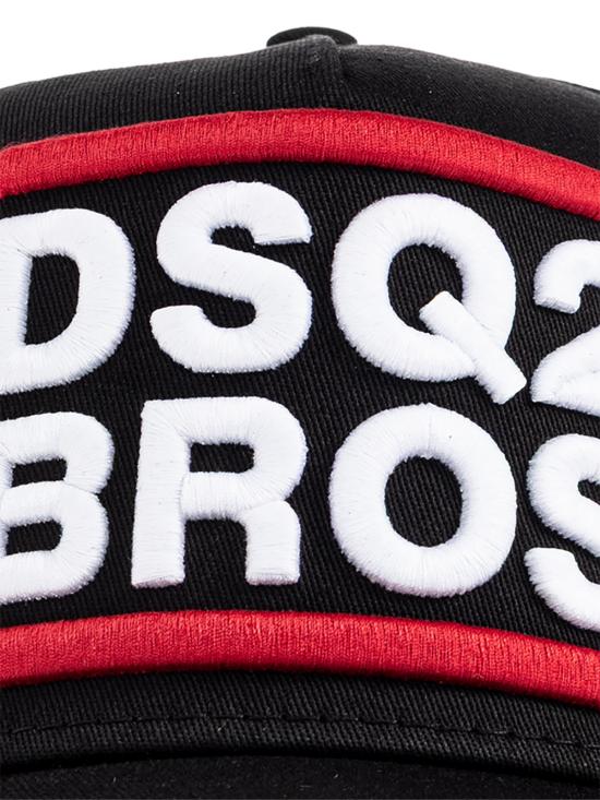  디스퀘어드2 모자 Dsquared2 Dsq2 Bros 로고 야구  블랙 - DSQUARED2